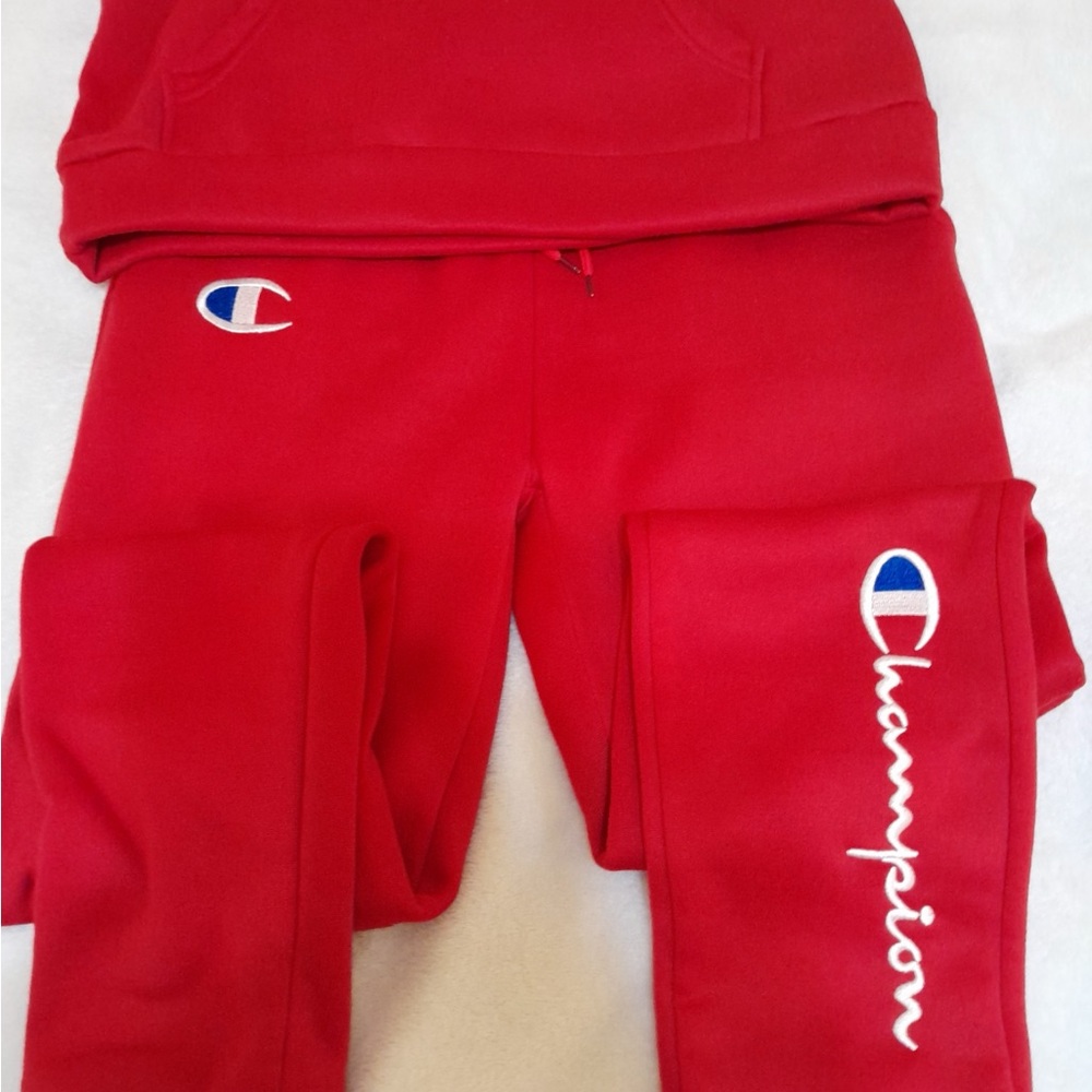 Red Sweat suit #Champion